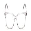Calabria Ernest 4868 Cat-Eye Reading Glasses +1.50 Clear Crystal/Silver Glitter Accent Men Women view 3