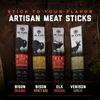 ICON Meats Bison and Pork Snack Sticks, Original Flavor, 24 Pack of High Protein Snacks, Sugar Free, Natural Jerky Meat Sticks, Gluten Free, USDA Inspected, Made in USA, Valentines Day Gifts for Him view 3