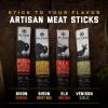 ICON Meats Bison and Pork Snack Sticks, Honey BBQ, 24 Pack of High Protein Snacks, Low Sugar, Natural Jerky Meat Sticks, Gluten Free, USDA Inspected, Made in the USA, Valentines Day Gifts for Him view 3