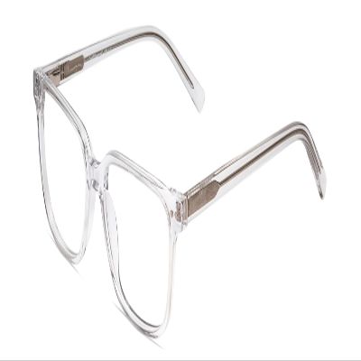 Calabria Ernest 4868 Cat-Eye Blue Light Blocking Reading Glasses +0.50 Clear Crystal/Silver Glitter Accent Men Women