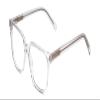 Calabria Ernest 4868 Cat-Eye Blue Light Blocking Reading Glasses +0.50 Clear Crystal/Silver Glitter Accent Men Women view 1