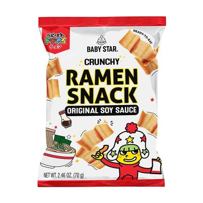 Baby Star Crunchy Ramen Snack Wide Original Flavor, 2.46 oz | Delicious Dry Ramen Snack Packs, Japanese Crispy Noodle Treat, Spicy Savory Taste, Asian Food for Kids and Adults