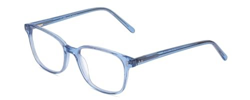Calabria Ernest 4876 Cat-Eye Reading Glasses +3.50 Shiny Blue Crystal/Silver Accents Men Women