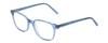 Calabria Ernest 4876 Cat-Eye Reading Glasses +3.50 Shiny Blue Crystal/Silver Accents Men Women view 2