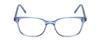 Calabria Ernest 4876 Cat-Eye Reading Glasses +3.50 Shiny Blue Crystal/Silver Accents Men Women view 3