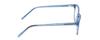 Calabria Ernest 4876 Cat-Eye Reading Glasses +3.50 Shiny Blue Crystal/Silver Accents Men Women view 4