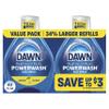 Dawn Powerwash Lemon Dish Spray, Liquid Dish Soap 2 Refills, 43 Fl Oz view 1