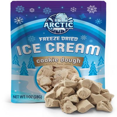 Arctic Farms Freeze Dried Ice Cream that Does Not Melt (Cookie Dough)