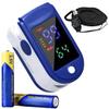 Finger Pulse Oximeter Larger Display Blood Oxygen Monitor with Batteries and Lanyard Included Fingertip Pulse Oximeter Color: Navy Blue view 1