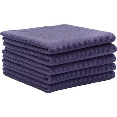 ERC Wiping Products Purple Microfiber Towels, Highly Absorbent, Long Lasting, Lint-Free Cleaning Towels - 50 Pack (14in x 14in)