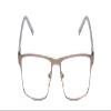 Calabria Ernest 4902 Rectangular Reading Glasses +2.50 Matte Satin Silver/Clear Crystal Men view 3