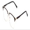 Calabria Ernest 4904 Cat-Eye Blue Light Blocking Reading Glasses +0.50 Matte Black/Gold Men Women view 1