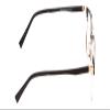 Calabria Ernest 4904 Cat-Eye Blue Light Blocking Reading Glasses +3.50 Matte Black/Gold Men Women view 2