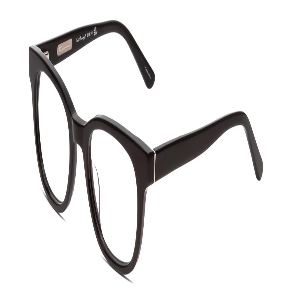 Calabria Ernest 4901 Cat-Eye Blue Light Blocking Reading Glasses +1.00 Gloss Black Women