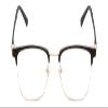 Calabria Ernest 4904 Cat-Eye Reading Glasses +2.00 Matte Black/Gold Men Women view 2