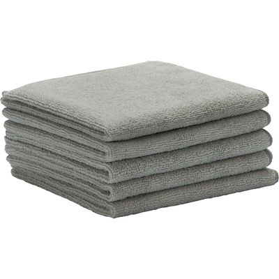 ERC Wiping Products Gray Microfiber Towels, Highly Absorbent, Long Lasting, Lint-Free Cleaning Towels - 50 Pack (14in x 14in)