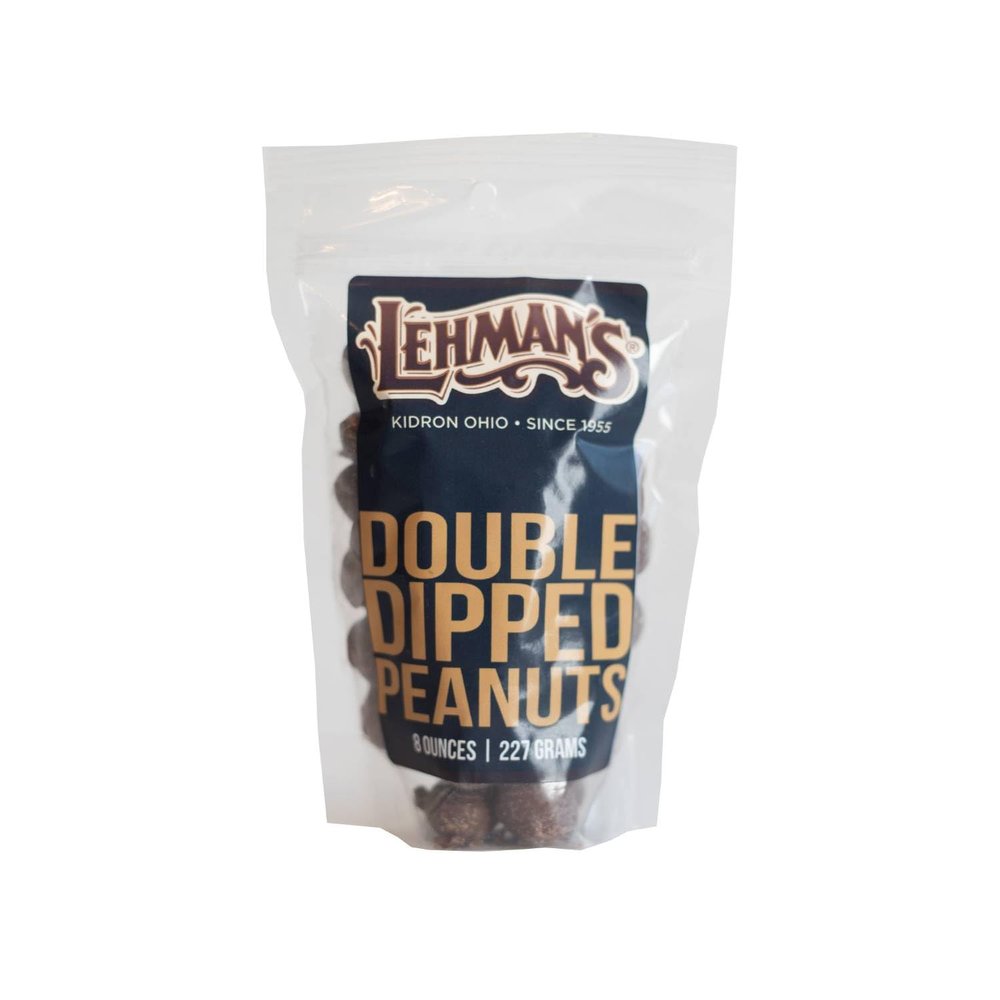Lehman's Chocolate Covered Peanuts, Double Dipped Nuts in Milk Chocolate Candy, 8 oz Resealable Bag
