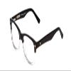 Calabria Ernest 4906 Cat-Eye Blue Light Filter Reading Glasses +2.75 Gloss Black Clear Crystal 2 Tone/Silver Studs Men Women view 1