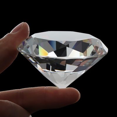 KatLin Clear Crystal Big Glass Diamond Party Large Romantic Diamond Decoration Proposal Home Decoration Ornaments Crafts Gifts Ornaments (Size : 80mm)