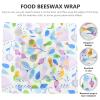Healvian Beeswax Wraps for Food Set of 3 Sustainable Reusable Bee Wax Wraps Purple Cloth Flower Pattern Bee Design view 3