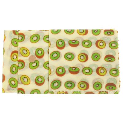 Healvian 3pcs Organic Beeswax Food Wrap Reusable Kitchen Supplies for Fruits Vegetables Sandwiches Sustainable Non-odor Food Storage