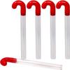 G-Box 100 Empty Christmas Candy Cane Tubes with Red Topper & Santa Stickers | 12" - Clear BPA-Free Plastic, Perfect for Small Candies, a Great Alternative to Christmas Gift Boxes (100, Santa Claus) view 1