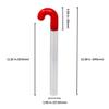 G-Box 100 Empty Christmas Candy Cane Tubes with Red Topper & Santa Stickers | 12" - Clear BPA-Free Plastic, Perfect for Small Candies, a Great Alternative to Christmas Gift Boxes (100, Santa Claus) view 2
