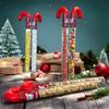 G-Box 100 Empty Christmas Candy Cane Tubes with Red Topper & Santa Stickers | 12" - Clear BPA-Free Plastic, Perfect for Small Candies, a Great Alternative to Christmas Gift Boxes (100, Santa Claus) view 4