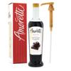 Amoretti - Premium Dark Chocolate Syrup, 94 Servings Per Bottle (750 ml), with Pump for Flavoring Coffees, Cocktails, and other Beverages, Gluten Free, GMO/GEO Free, Preservative Free view 1