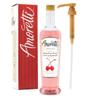 Amoretti - Premium Maraschino Bing Cherry Syrup, 94 Servings Per Bottle (750 ml), with Pump for Flavoring Coffees, Cocktails, and other Beverages, Gluten Free, GMO/GEO Free, Preservative Free view 1