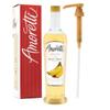 Amoretti - Premium Banana Syrup, 94 Servings Per Bottle (750 ml), with Pump for Flavoring Coffees, Cocktails, and other Beverages, Gluten Free, GMO/GEO Free, Preservative Free view 1