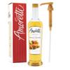 Amoretti - Premium Marzipan Syrup, 94 Servings Per Bottle (750 ml), with Pump for Flavoring Coffees, Cocktails, and other Beverages, Gluten Free, GMO/GEO Free, Preservative Free view 1