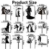 12Pcs Mr and Mrs Cake Topper Mr & Mrs Wedding Cake Toppers Bride and Groom Black Acrylic Wedding Cake Decorations Cake Decor for Engagement Anniversary Cake Decoration Party Supplies view 2