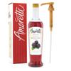 Amoretti - Premium Blackberry Syrup, 94 Servings Per Bottle (750 ml), with Pump for Flavoring Coffees, Cocktails, and other Beverages, Gluten Free, GMO/GEO Free, Preservative Free view 1