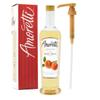 Amoretti - Premium Apricot Syrup, 94 Servings Per Bottle (750 ml), with Pump for Flavoring Coffees, Cocktails, and other Beverages, Gluten Free, GMO/GEO Free, Preservative Free view 1