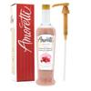 Amoretti - Premium Crema di Raspberry Syrup, 94 Servings Per Bottle (750 ml), with Pump for Flavoring Coffees, Cocktails, and other Beverages, Gluten Free, GMO/GEO Free, Preservative Free view 1