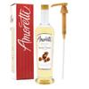 Amoretti - Premium Hazelnut Syrup, 94 Servings Per Bottle (750 ml), with Pump for Flavoring Coffees, Cocktails, and other Beverages, Gluten Free, GMO/GEO Free, Preservative Free view 1