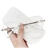 bonool Women'S Diamond Rimless Anti-Blue Light Presbyopia Glasses, Rimless Reading Glasses For Women (3.5,Sliver) view 1