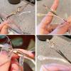 bonool Women'S Diamond Rimless Anti-Blue Light Presbyopia Glasses, Rimless Reading Glasses For Women (4,Sliver) view 4