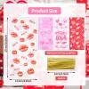 160 Pieces 4 Styles Valentine's Day Cellophane Treat Candy Bags with Twist Ties, Love and Kisses Heart Designs Clear Goodie Bags for Kids Romantic Gifts, Party Favors, and Sweet Snacks Decorations view 2