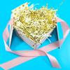 Amsthow Crinkle Cut Paper Gift Wrap Box Filler 1/2 LB Gold and White Shred Basket Raffia Grass Stuffing for Easter Decoration Birthday Wedding Valentine's Day view 3