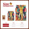 Dwrepo Cartoon Elephant And Owls Floral Print Christmas Gift Bag Burlap Reusable Drawstring Bags Xmas Favor Sack Gift Wrapping Bags For Holiday Wedding Christmas New Year'S Day Small view 3