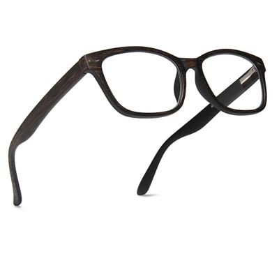 2SeeLife Wood Tone TR-90 Reading Glasses for Men  Medium-Wide Fit, Durable & Sturdy Frame, Spring Hinges, Premium Readers, Brown, +2.25