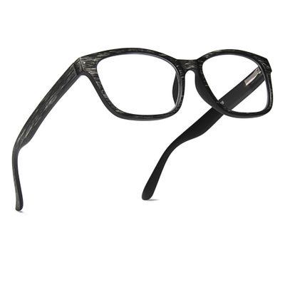 2SeeLife Wood Tone TR-90 Reading Glasses for Men  Medium-Wide Fit, Durable & Sturdy Frame, Spring Hinges, Premium Readers, Gray, +1.00