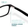 2SeeLife Wood Tone TR-90 Reading Glasses for Men  Medium-Wide Fit, Durable & Sturdy Frame, Spring Hinges, Premium Readers, Blue, +2.50 view 4