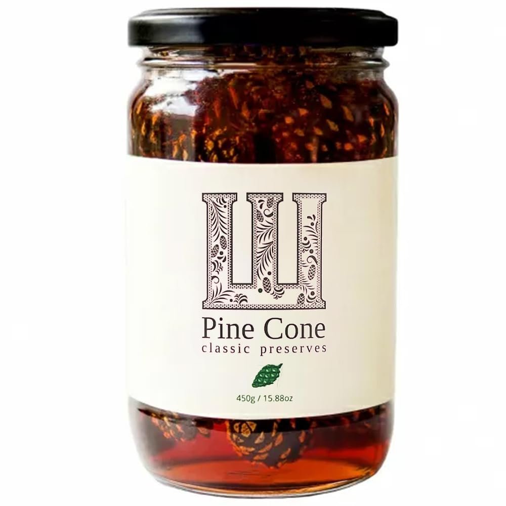 Russian Forest Natural Pine Cone Classic Preserve with Baby Pine Cones 450g/15.87oz Imported Siberian Delicacy