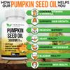 3000mg Cold Pressed Pumpkin Seed Oil | DHT Blocker | Promotes Hair Growth | Supports Heart, Skin, Prostate & Urinary Health | Contains Vitamins, Minerals & Omega 3, 6 & 9 For Anti-Aging | 200 Softgels view 2