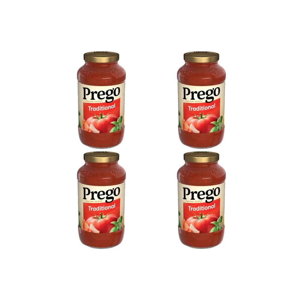 Prego Traditional Pasta Sauce, 24 Oz Jar (Pack of 4)