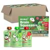 Brainiac Applesauce Variety Pack Pouches, Apple, Apple-Cinnamon & Apple-Strawberry Flavors, Unsweetened Applesauce with Vitamin C, Omega-3s & Choline, 40 Count, 3.2 oz. view 1