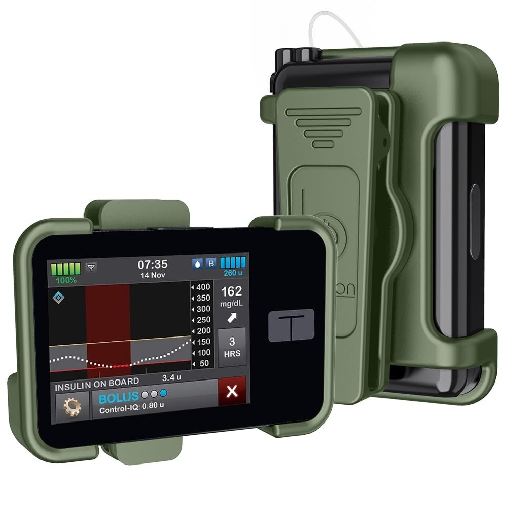 BELTRON Belt Clip for Tandem t:Slim X2 Pump (Strong & Durable Rotating Clip Case for Tandem Diabetes Care TSlim X2 Insulin Pump) - Green